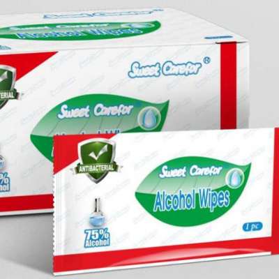 Sanitary wet wipes in bags